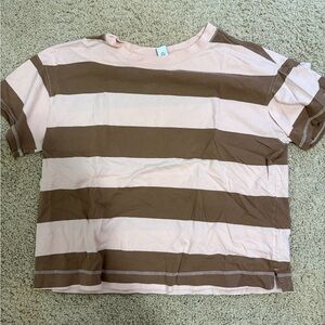 Striped Shirt - Pink and Brown